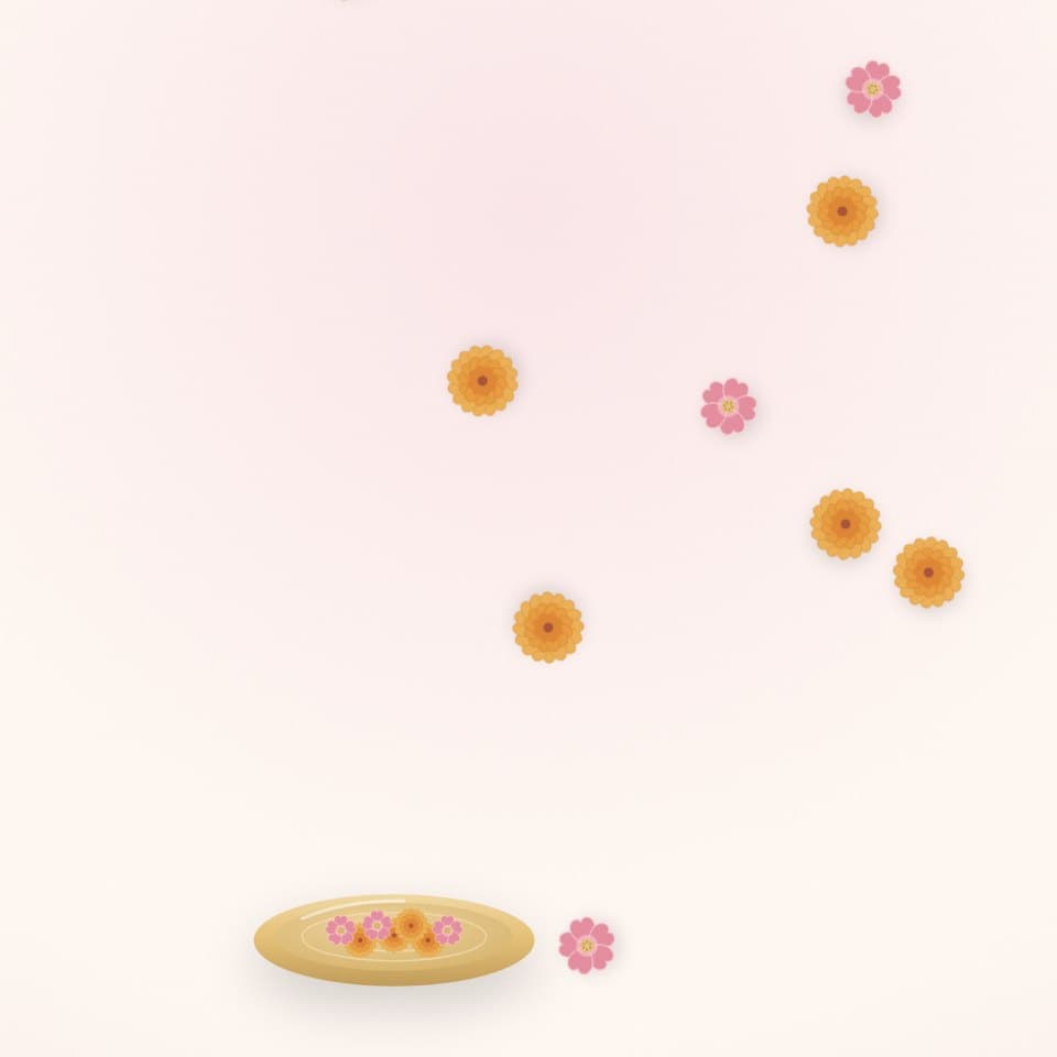 Catch the Flowers wedding invitation mini-game