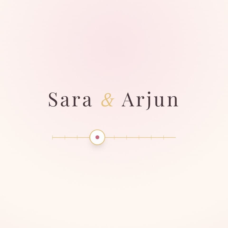 Kern the Names wedding invitation mini-game